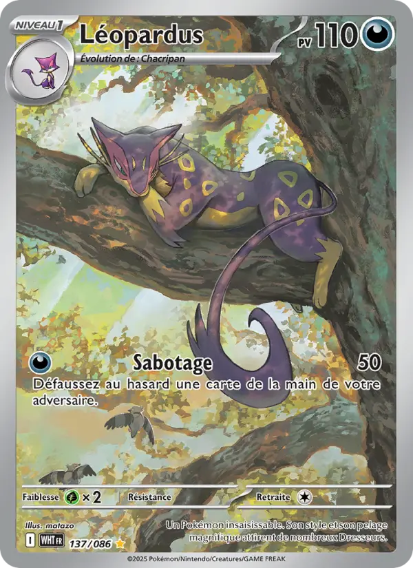 Carte Pokemon 137/086 Léopardus Illustration Rare | LorenZone