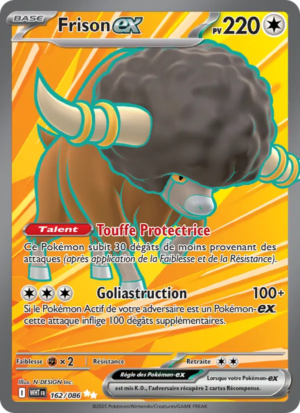 Carte Pokemon 162/086 Frison-ex | LorenZone