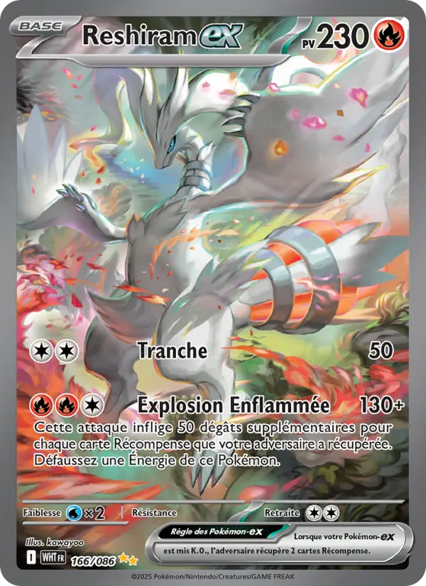 Carte Pokemon 166/086 Reshiram-ex Illustration Spéciale Rare | LorenZone