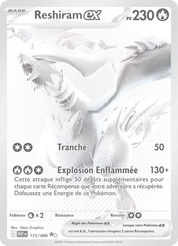 Carte Pokemon 173/086 Reshiram-ex | LorenZone