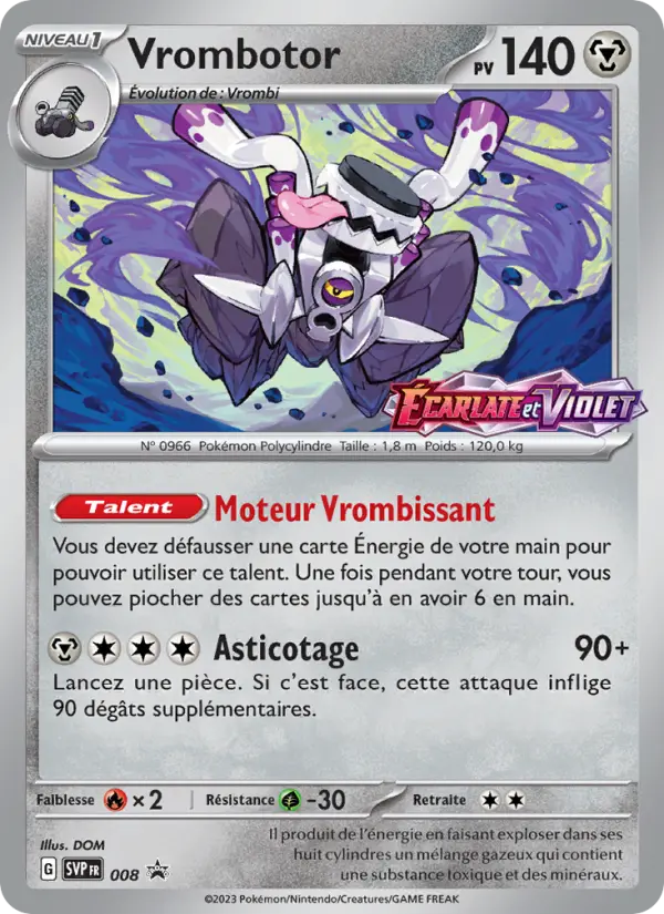 Carte Pokemon SVP008 Vrombotor | LorenZone