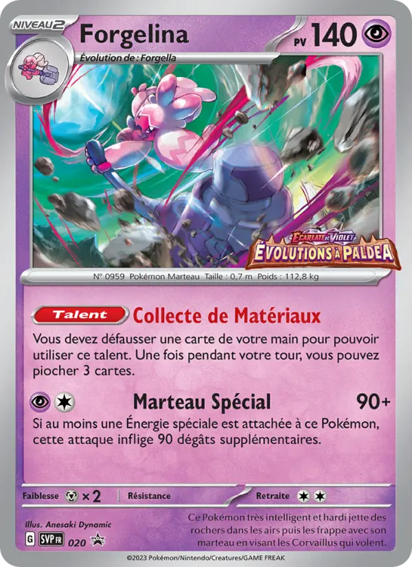 Carte Pokemon SVP020 Forgelina | LorenZone