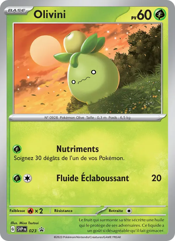 Carte Pokemon SVP023 Olivini | LorenZone
