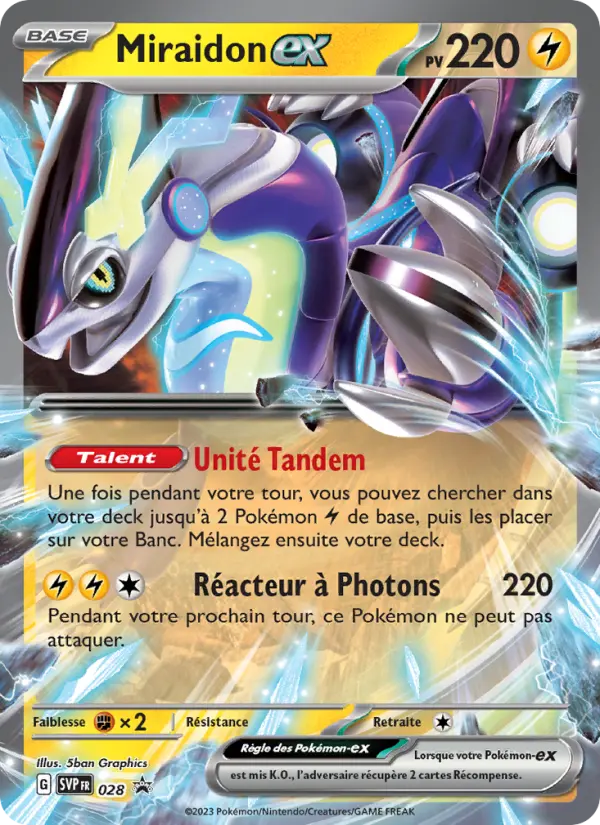 Carte Pokemon SVP028 Miraidon-ex | LorenZone