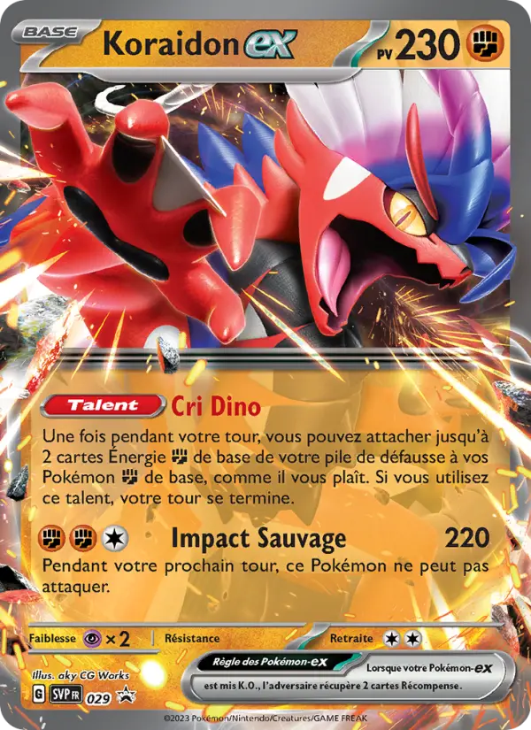 Carte Pokemon SVP029 Koraidon-ex | LorenZone