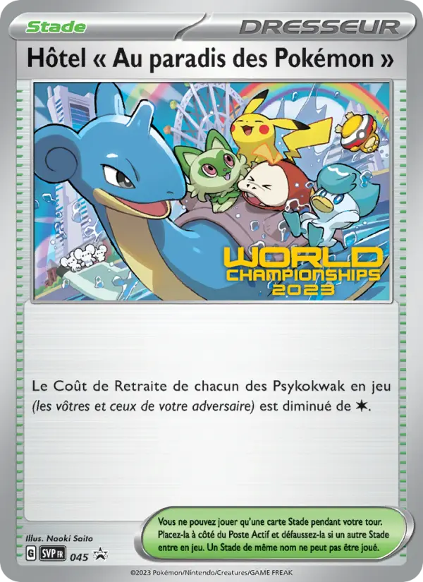 Carte Pokemon SVP045 Hôtel " Au paradis des Pokémon " | LorenZone