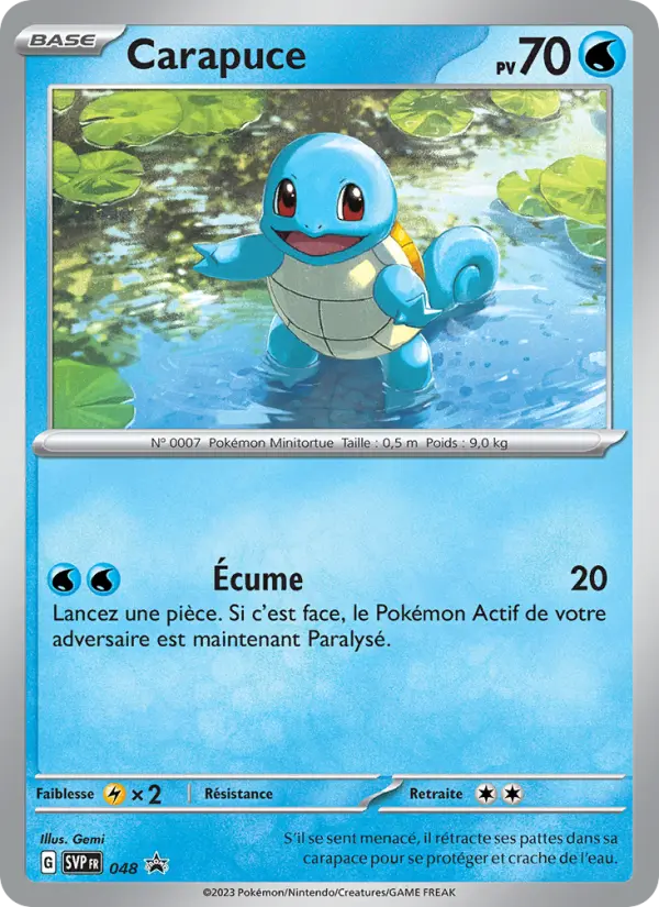 Carte Pokemon SVP048 Carapuce | LorenZone