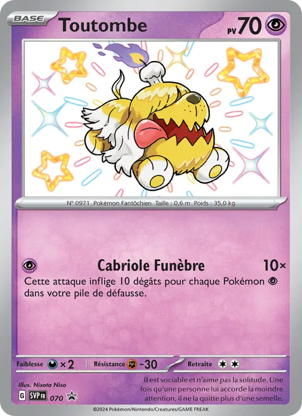 Carte Pokemon SVP070 Toutombe | LorenZone