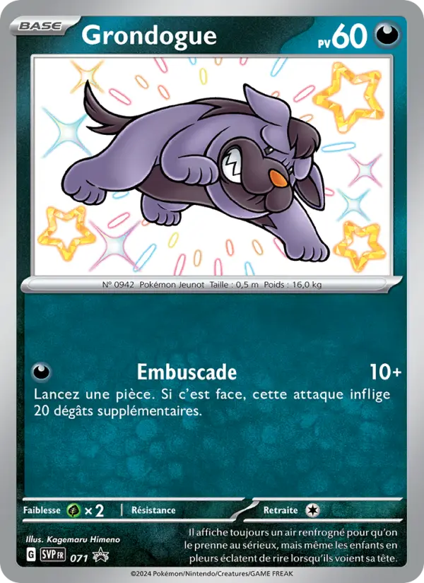 Carte Pokemon SVP071 Grondogue | LorenZone