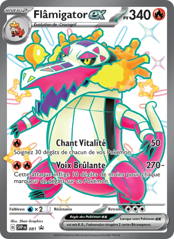 Carte Pokemon SVP081 Flâmigator-ex | LorenZone
