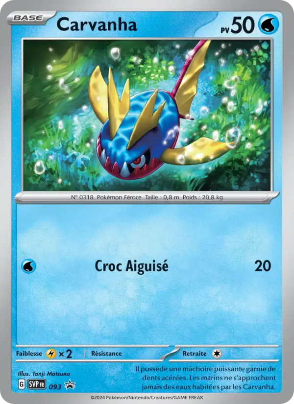Carte Pokemon SVP093 Carvanha | LorenZone