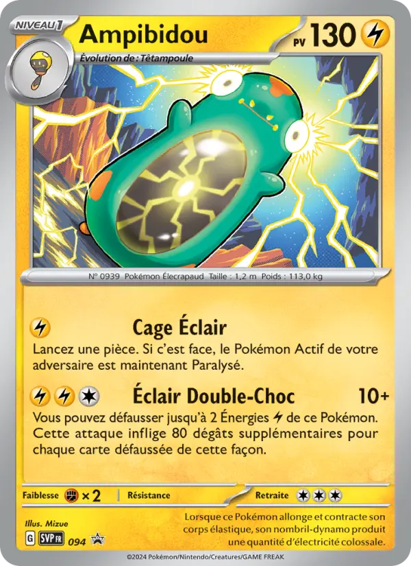 Carte Pokemon SVP094 Ampibidou | LorenZone