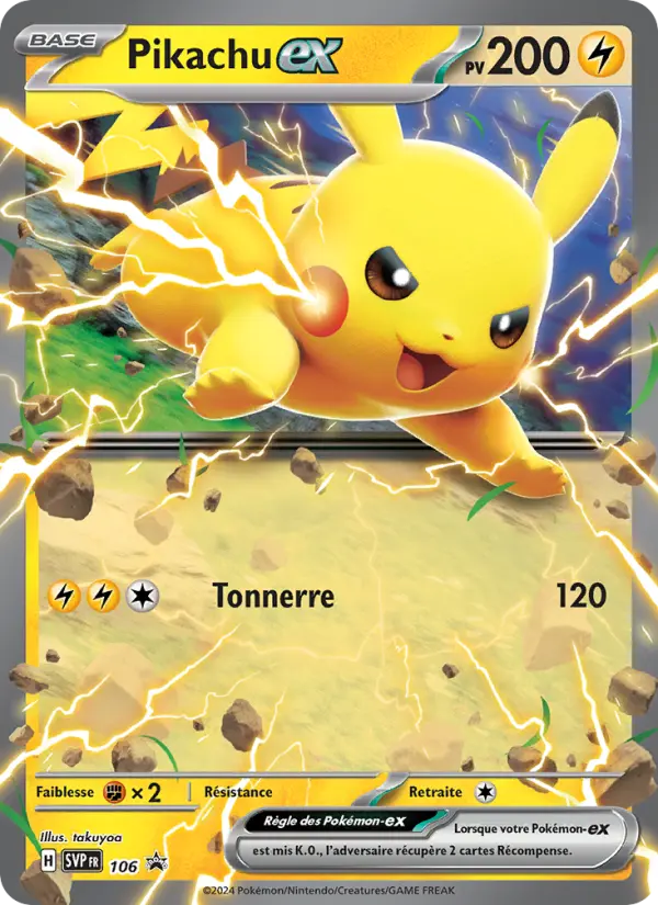 Carte Pokemon SVP106 Pikachu-ex | LorenZone