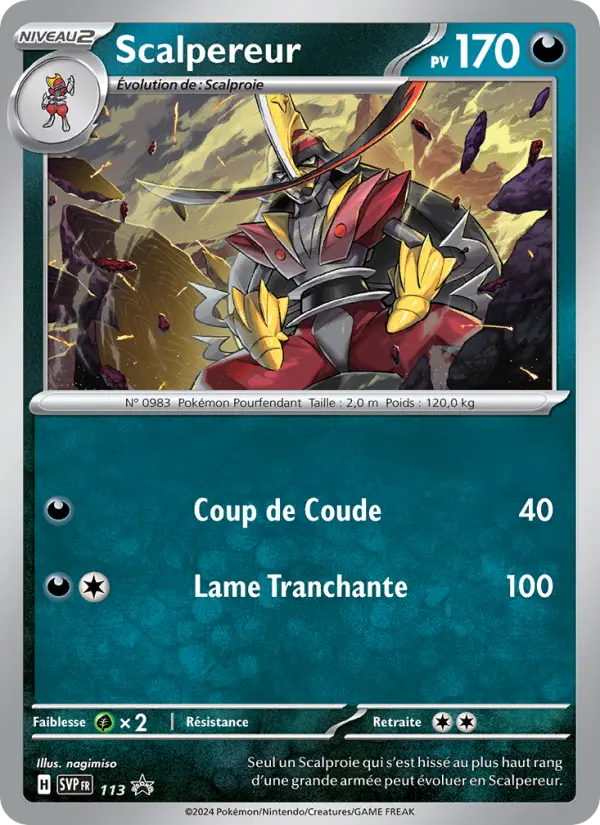 Carte Pokemon SVP113 Scalpereur | LorenZone