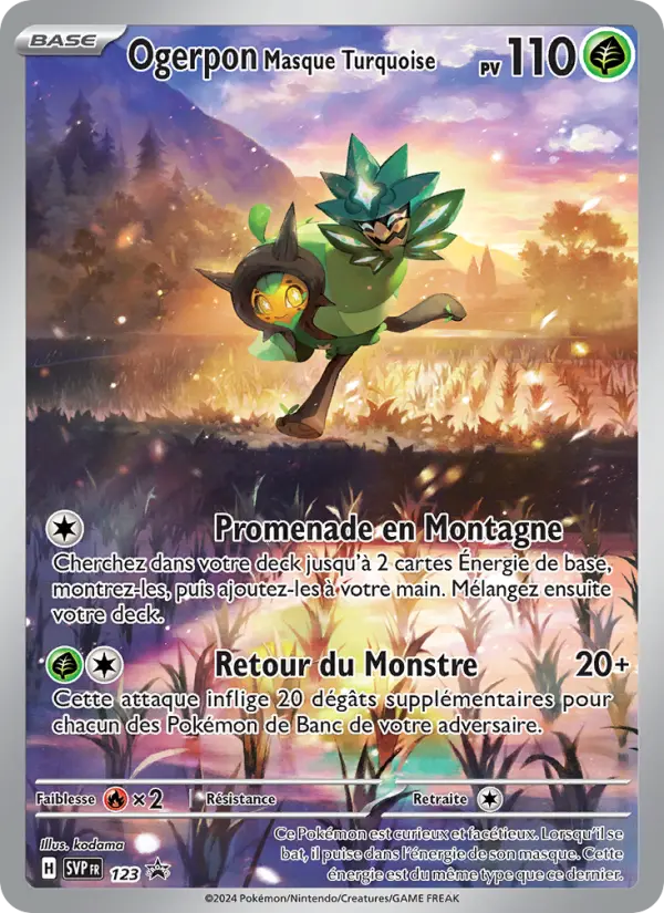Carte Pokemon SVP123 Ogerpon Masque Turquoise | LorenZone