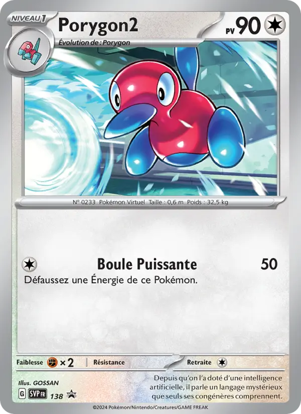 Carte Pokemon SVP138 Porygon2 | LorenZone