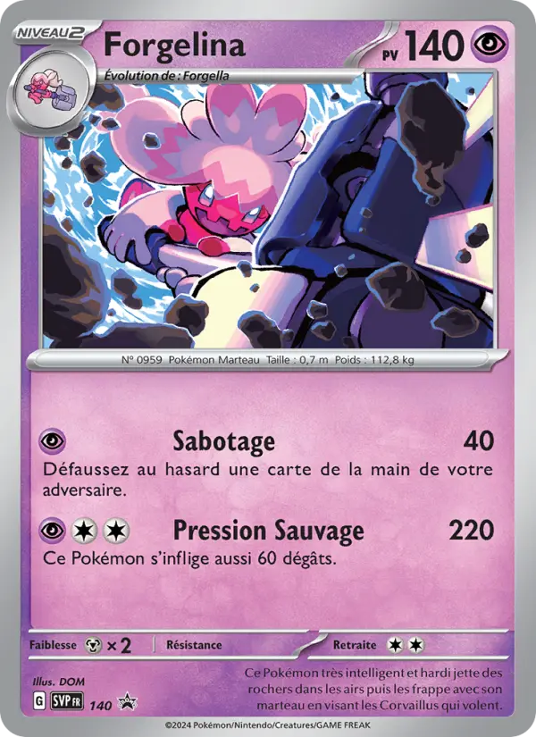 Carte Pokemon SVP140 Forgelina | LorenZone