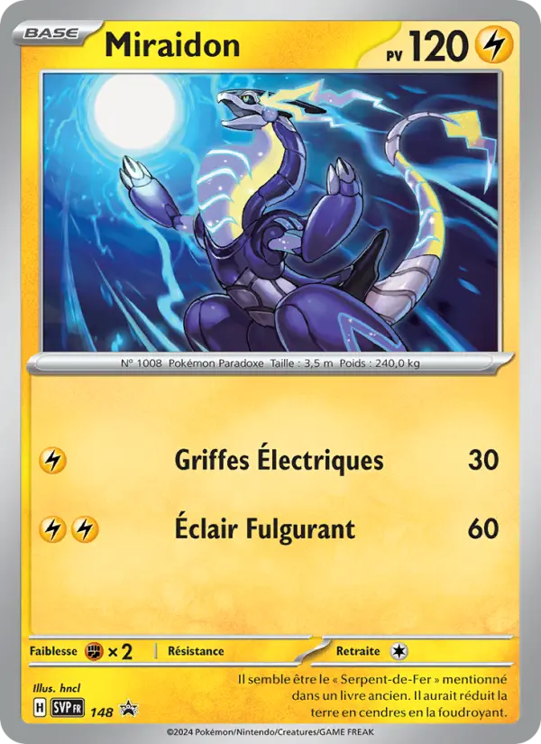 Carte Pokemon SVP148 Miraidon | LorenZone