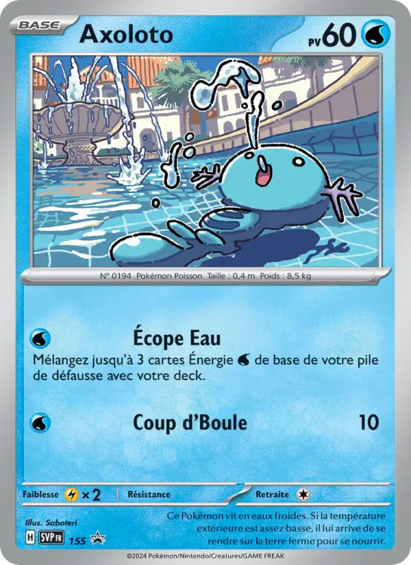 Carte Pokemon SVP155 Axoloto | LorenZone