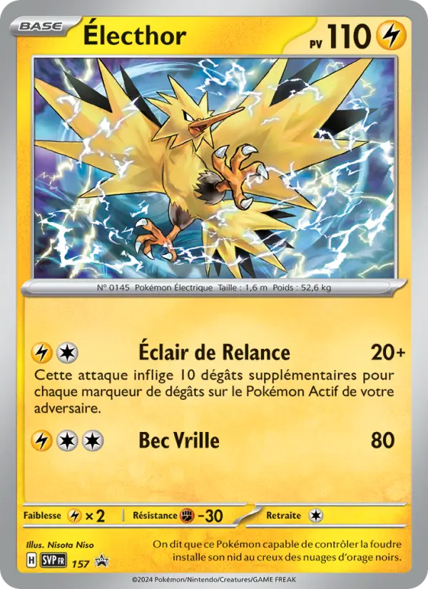 Carte Pokemon SVP157 Électhor | LorenZone