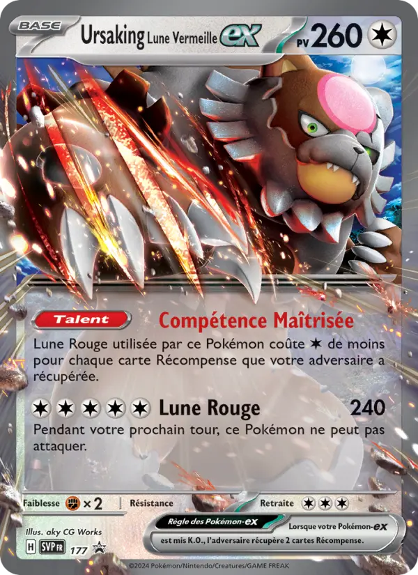 Carte Pokemon SVP177 Ursaking Lune Vermeille-ex | LorenZone