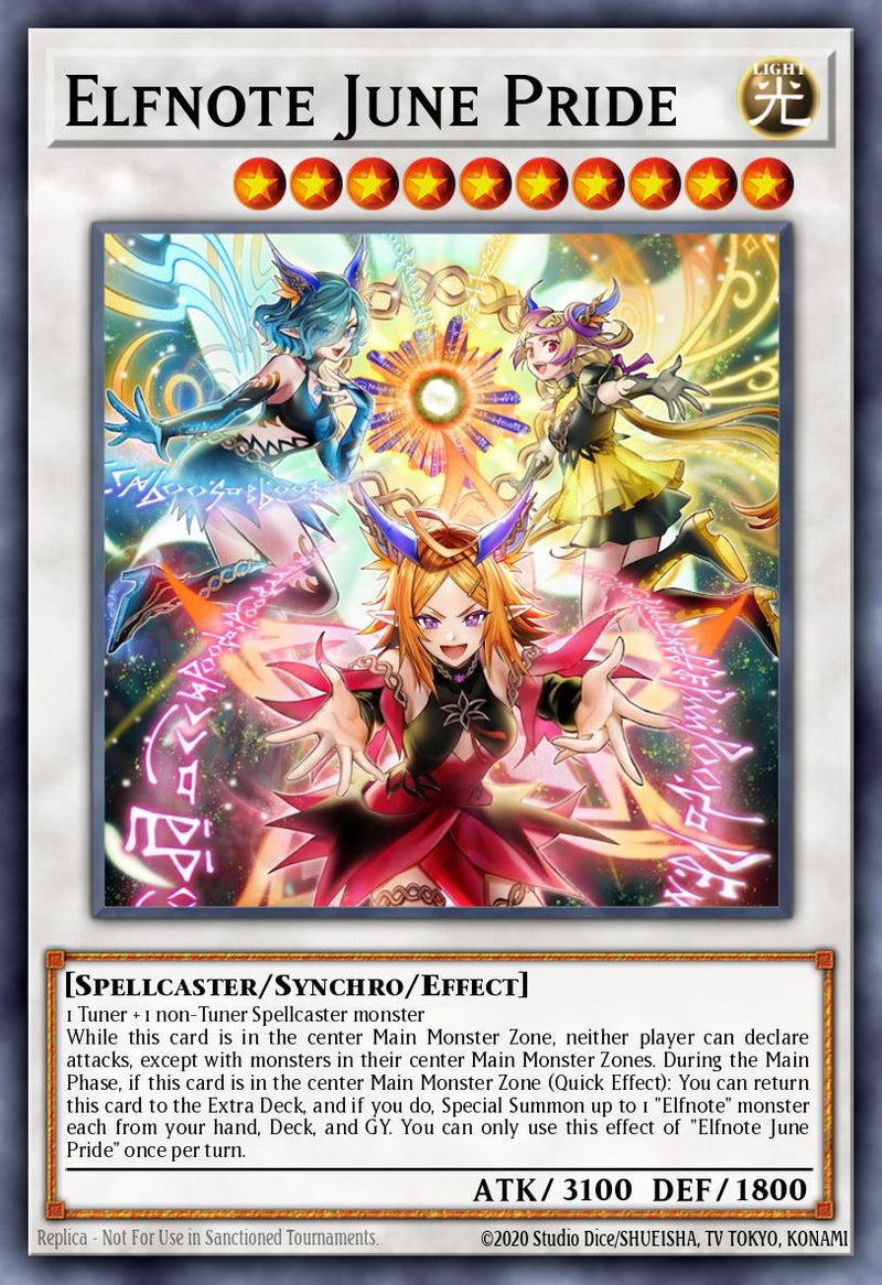 Carte Yu-Gi-Oh! Fierté de Juin des Notes Elfiques CORI-FR035 - Les Origines du Chaos | LorenZone