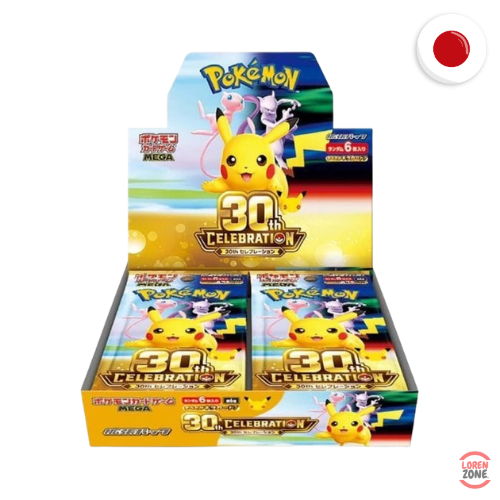Display Pokémon 30th Celebration M6a version japonaise, 20 boosters, 30 ans Pokémon, LorenZone