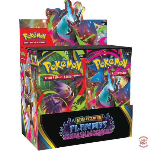 Display Pokémon Méga-Évolution Flammes Fantasmagoriques contenant 36 boosters du JCC Pokémon