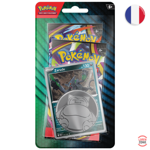 DuoPack Pokémon Zarude : carte brillante, pièce métallisée Ronflex et 2 boosters Méga-Évolution | LorenZone