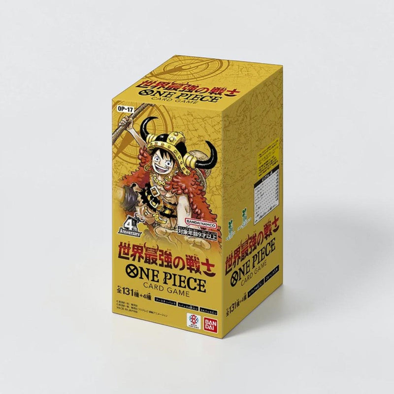 Display One Piece Card Game OP-17 Les Guerriers Les Plus Puissants Au Monde japonais boîte dorée 24 boosters 4th Anniversary Bandai | LorenZone