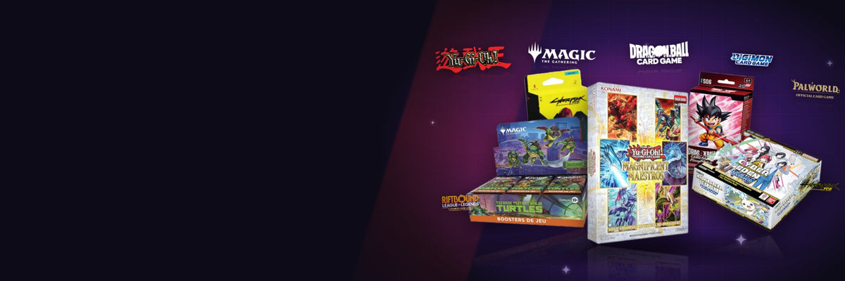 Autres jeux de cartes chez LorenZone : Yu-Gi-Oh!, Magic, Dragon Ball, Digimon, Riftbound, Cyberpunk et Palworld