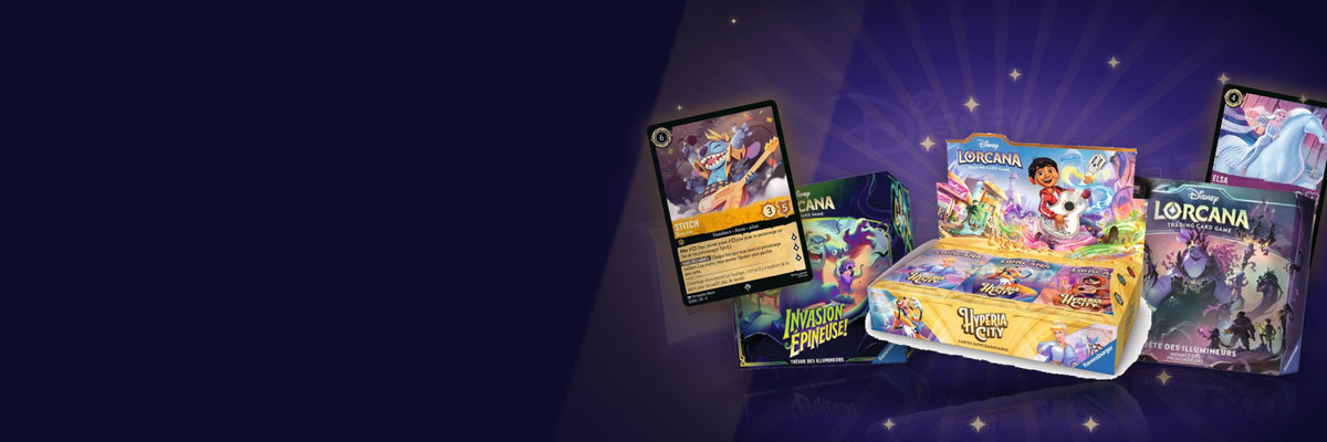Univers Disney Lorcana chez LorenZone : displays, coffrets et cartes à l'unité