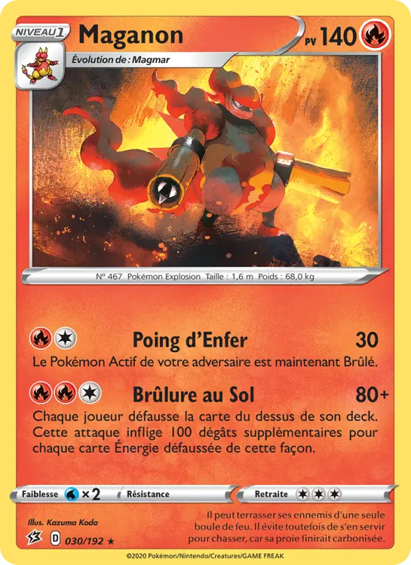 030/192 - Maganon – Clash des Rebelles (Carte Pokémon FR à petit prix, à l’unité sur Lorenzone.fr)