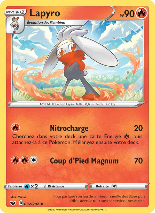 032/202 - Lapyro – Épée et Bouclier (Carte Pokémon FR à petit prix, à l’unité sur Lorenzone.fr)