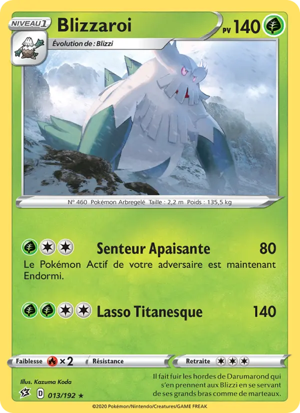 013/192 - Blizzaroi – Clash des Rebelles (Carte Pokémon FR à petit prix, à l’unité sur Lorenzone.fr)
