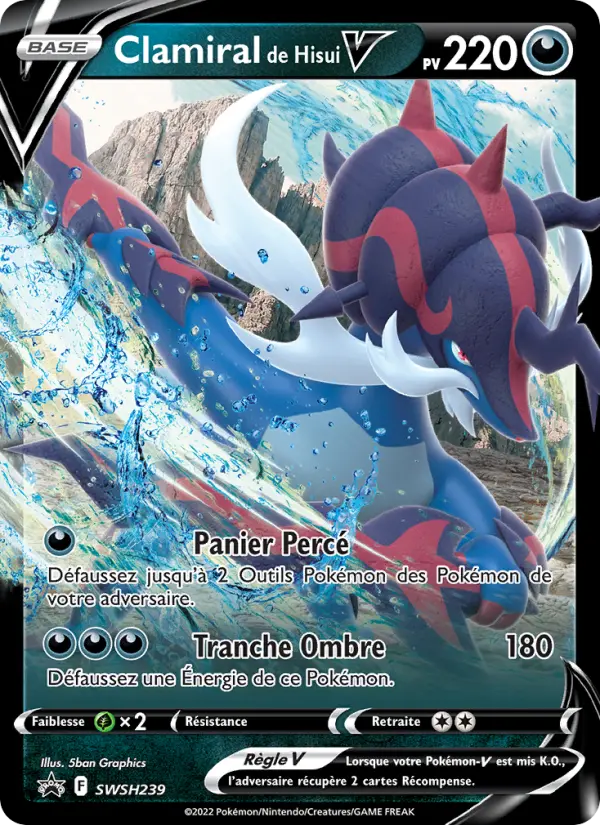 SWSH239/107 - Clamiral de Hisui V – Promo SWSH (Carte Pokémon FR à petit prix, à l’unité sur Lorenzone.fr)