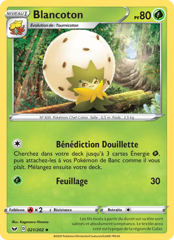021/202 - Blancoton – Épée et Bouclier (Carte Pokémon FR à petit prix, à l’unité sur Lorenzone.fr)