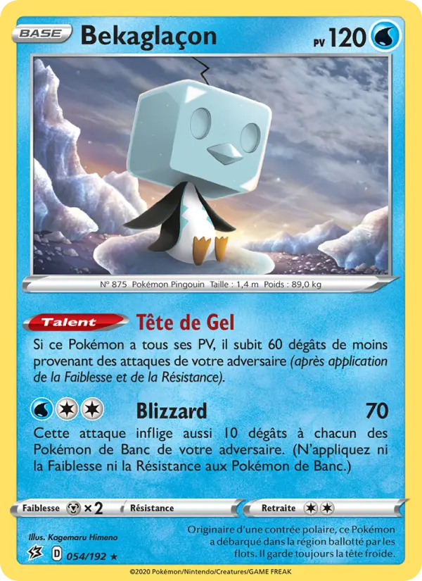 054/192 - Bekaglaçon – Clash des Rebelles (Carte Pokémon FR à petit prix, à l’unité sur Lorenzone.fr)