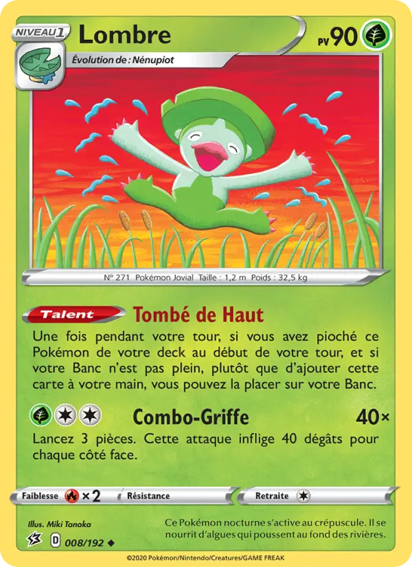 008/192 - Lombre – Clash des Rebelles (Carte Pokémon FR à petit prix, à l’unité sur Lorenzone.fr)