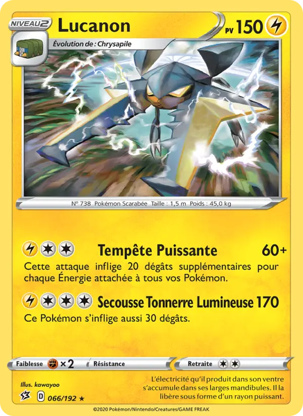 066/192 - Lucanon – Clash des Rebelles (Carte Pokémon FR à petit prix, à l’unité sur Lorenzone.fr)