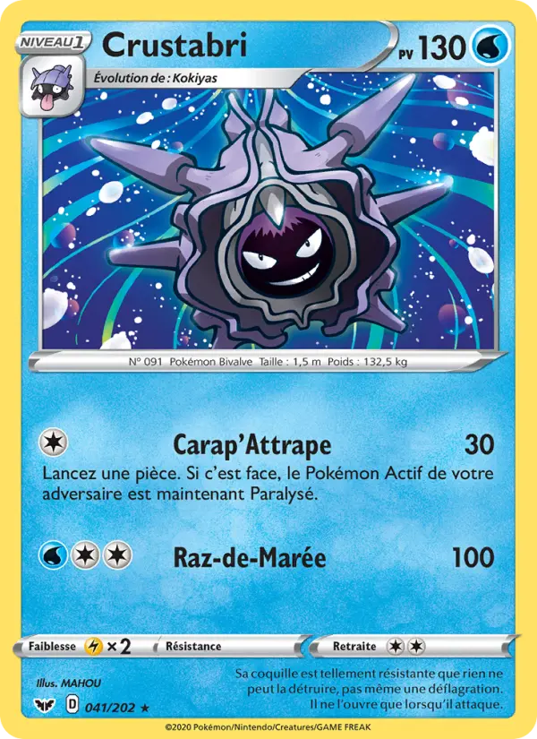 041/202 - Crustabri – Épée et Bouclier (Carte Pokémon FR à petit prix, à l’unité sur Lorenzone.fr)