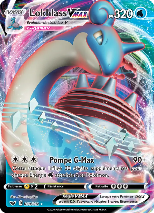 050/202 - Lokhlass VMAX – Épée et Bouclier (Carte Pokémon FR à petit prix, à l’unité sur Lorenzone.fr)