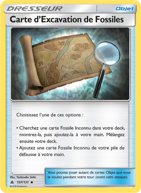 107/131 - Carte d’Excavation de Fossiles