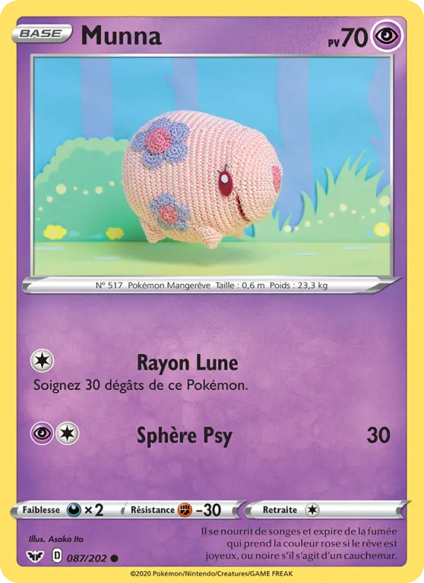 087/202 - Munna – Épée et Bouclier (Carte Pokémon FR à petit prix, à l’unité sur Lorenzone.fr)
