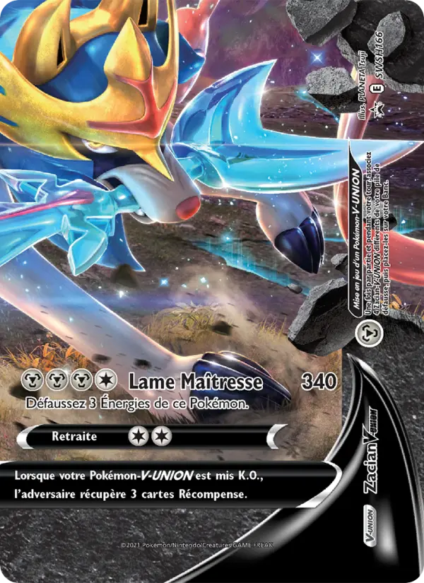 SWSH166/107 - Zacian V-UNION – Promo SWSH (Carte Pokémon FR à petit prix, à l’unité sur Lorenzone.fr)