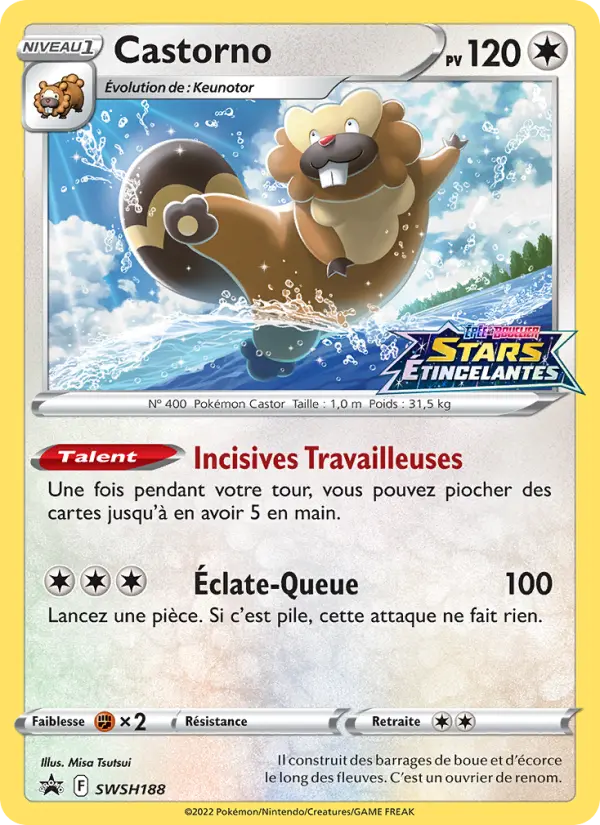 SWSH188/107 - Castorno – Promo SWSH (Carte Pokémon FR à petit prix, à l’unité sur Lorenzone.fr)