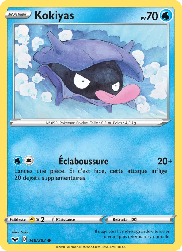 040/202 - Kokiyas – Épée et Bouclier (Carte Pokémon FR à petit prix, à l’unité sur Lorenzone.fr)