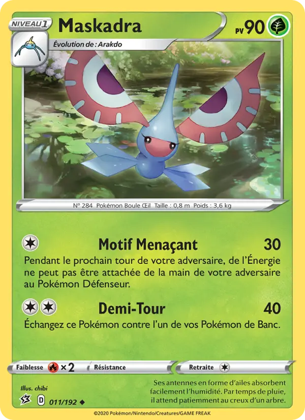 011/192 - Maskadra – Clash des Rebelles (Carte Pokémon FR à petit prix, à l’unité sur Lorenzone.fr)