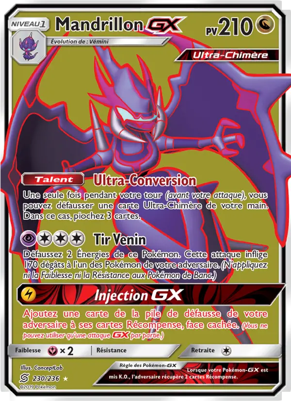 230/236 - Mandrillon GX