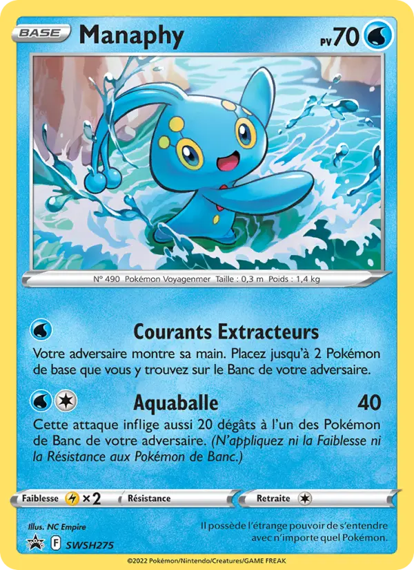SWSH275/107 - Manaphy – Promo SWSH (Carte Pokémon FR à petit prix, à l’unité sur Lorenzone.fr)
